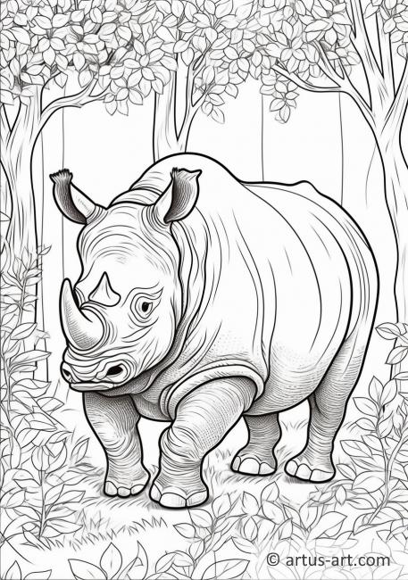 Раскраска носорога